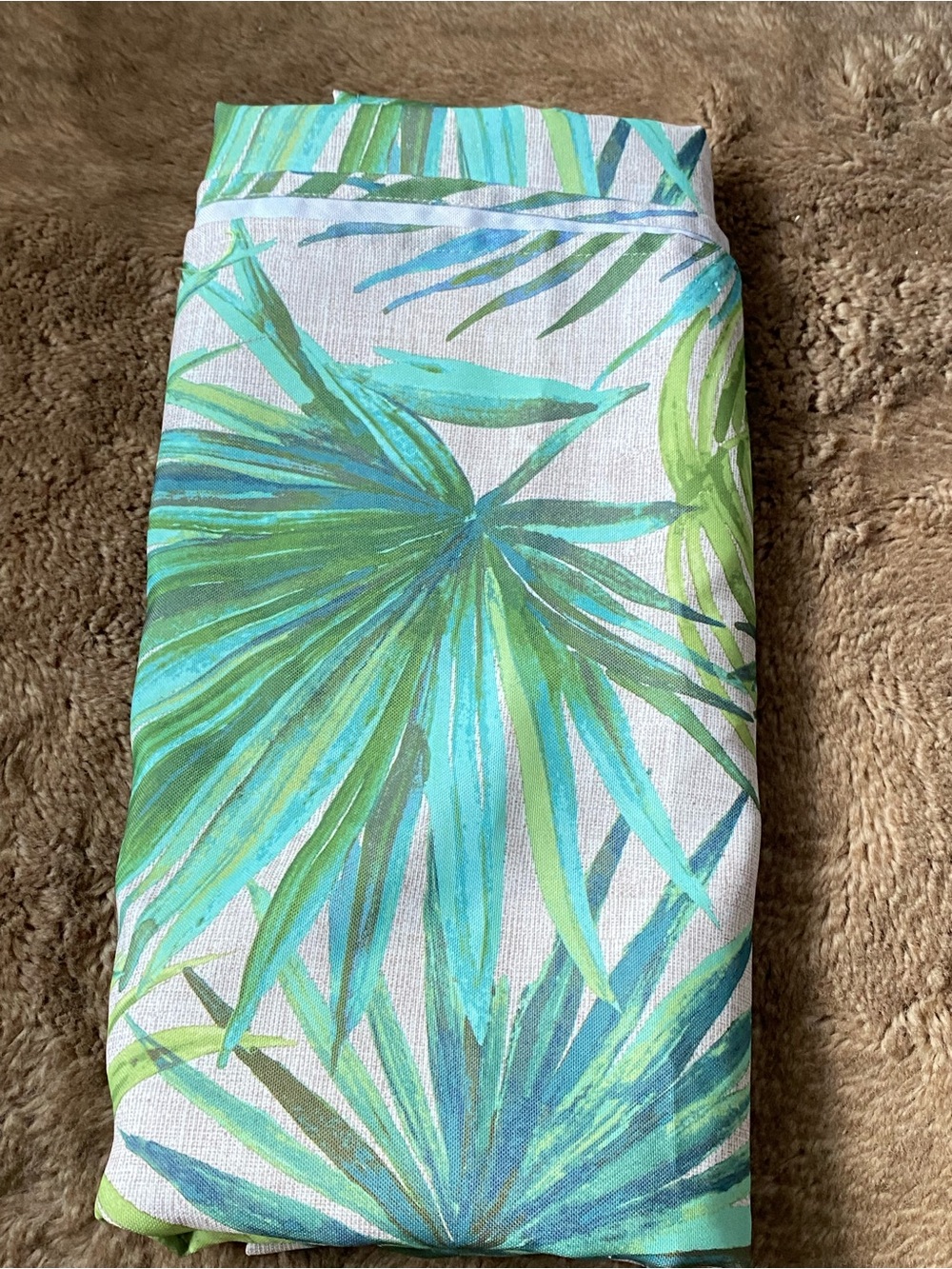 Tropical Table Exterior Runner - Green Blue